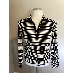 Charter Club - Small 3/4 length Tee - Women's black and white - Comfortable